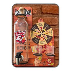 Pingometro 1l 2 copos 38x24cm roleta shot    cx:008