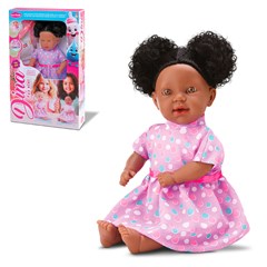 Boneca dina fax xixi negra  42 cm ref 507    cx:004