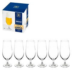 Cj tacas cristal 380ml 6pcs cerveja anna boh cx:008