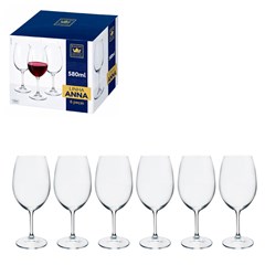 Cj tacas cristal 580ml 6pcs agua anna bohemi cx:008