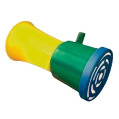 Corneta plast 11cm verde amarelo                    cx:200