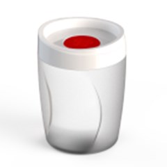 Pote de plastico 250ml com tampa branca                  cx:012