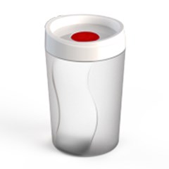 Pote de plastico 500ml com tampa branca                  cx:012