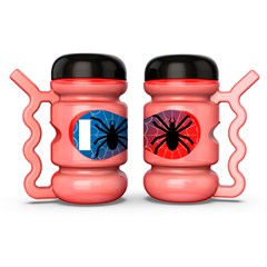 Copo canudo de plastico 420ml aranha               cx:024