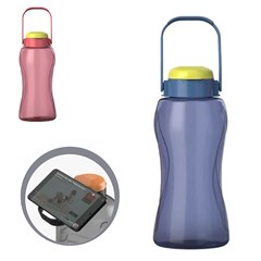 Garrafa de plastico 1,5lts com alca suporte para celular sortido cx:024