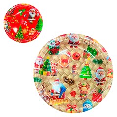 BANDEJA PLASTIC DECOR NATALINA 26X26CM SORTI CX:180