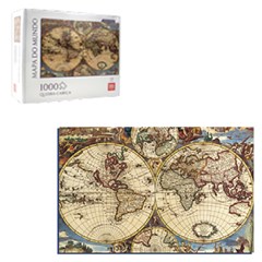 Quebra cabeca mapa vintage 1000pcs ref dt100 cx:024