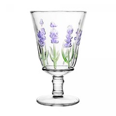 Taca vidro 240ml lavanda hand painting       cx:048