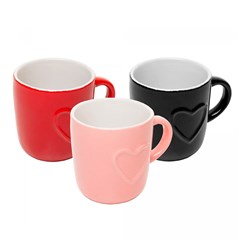 Caneca porc 170ml heart sortida              cx:048