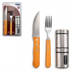 Kit churrasco 3pcs jumbo wood                cx:012