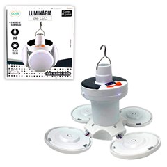 Luminaria retratil c/led e placa solar 19cm dt24169   cx:036