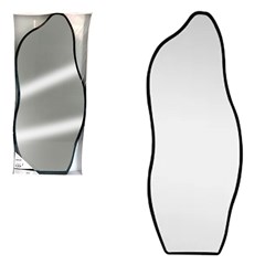 Espelho c/moldura de plast black 100x40cm dt24696  cx:012