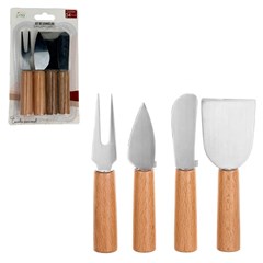Kit utensilios p/queijos 4pcs faca/espatulas cx:072