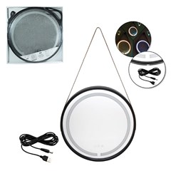 Espelho de pendurar red c/touch e led black dt25882  cx:012