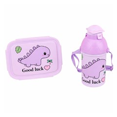 Marmita plast 18x16x4cm c/talher dino baby sortido cx:060