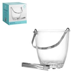 Balde plast p/gelo1l c/pegador inox        cx:016