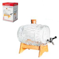 Barril p/ cachaca vidro 1l                   cx:012