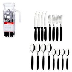 Jarra vidro c/faqueiro 17pcs esme  pt        cx:012