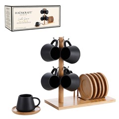 Cj xicaras cafe 90ml c/suporte 13pcs oasis pr  cx:012