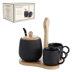 Cj xicaras porc cafe e acucareiro 3pcs oasis     cx:024