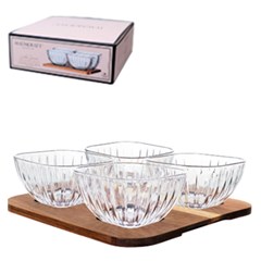 Petisqueira vidro c/base mad 4pcs montec     cx:006