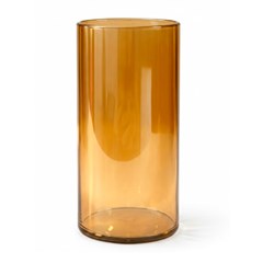 Vaso vidro tubo 10x20cm ambar                cx:024
