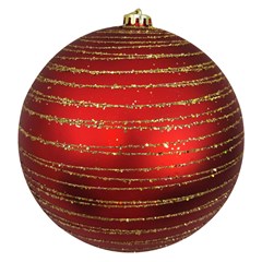 Bola decorada aspiral  15cm vrm aspiral fosca cx:024