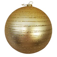 Bola decorada 15cm aspiral dourado fosco     cx:024