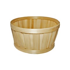 Cesto de bambu redondo grande 25cm x 12,5cm  cx:036