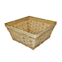 Cesto de bambu quadrado medio 23cmx11cm      cx:048