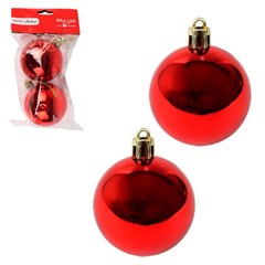 Bola saq lisa 6cm c/2pcs vermelha  cx:288
