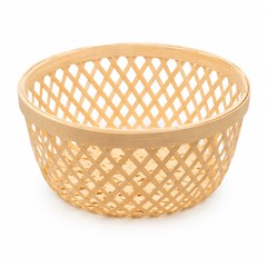 Cesto de bambu redondo 25cm x 14cm           cx:036