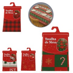 Toalha mesa plastic pvc natalino 140x180cm   cx:020