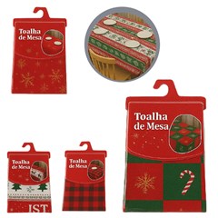Toalha mesa plastic pvc natalino 140x210cm   cx:016
