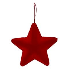 Pendente camurca estrela vm 11,5cm c/ 2 unid cx:096