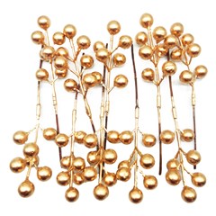 Pick natalino azevinhos 15cm dourados c/10pc cx:120
