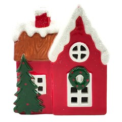 Casa resina dolamita c/chamine 14cm  cx:032