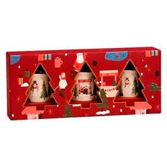 Kit velas c/3 pcs natalina 18,5cm cx:036