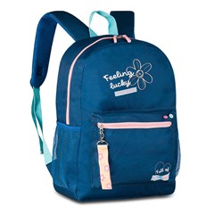 Mochila juv fem frases c/chaveiro 17 pol     cx:036