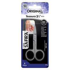 Tesoura p/unha reta 3 safira sl0694