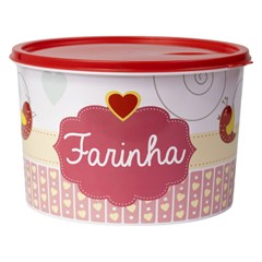 Pote plastico 2 litros farinha decorado bird color cx:020