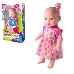 Boneca sapekinha primeiros sons branca 33cm