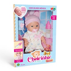 Boneca cheirinho de nenem 33cm c/acess ref 0 cx:006