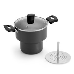 Cuscuzeiro aluminio 14 antiaderente c/tpa vi cx:012