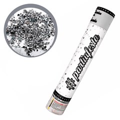 Lanca confete 30cm recorte prata paf006