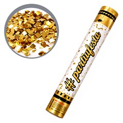Lanca confete 30cm recorte dourado