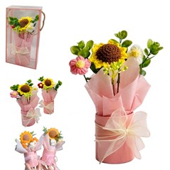 Buque croche flores girrasol 25cm            cx:160