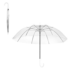 Guarda chuva aut  8v 59cm transparente cabo cx:024