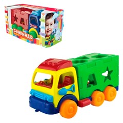 Caminhao didatico 15cm c/12pcs ref 695       cx:024