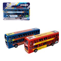 Onibus super bus duplo c/ friccao 17cm ref 4 cx:060